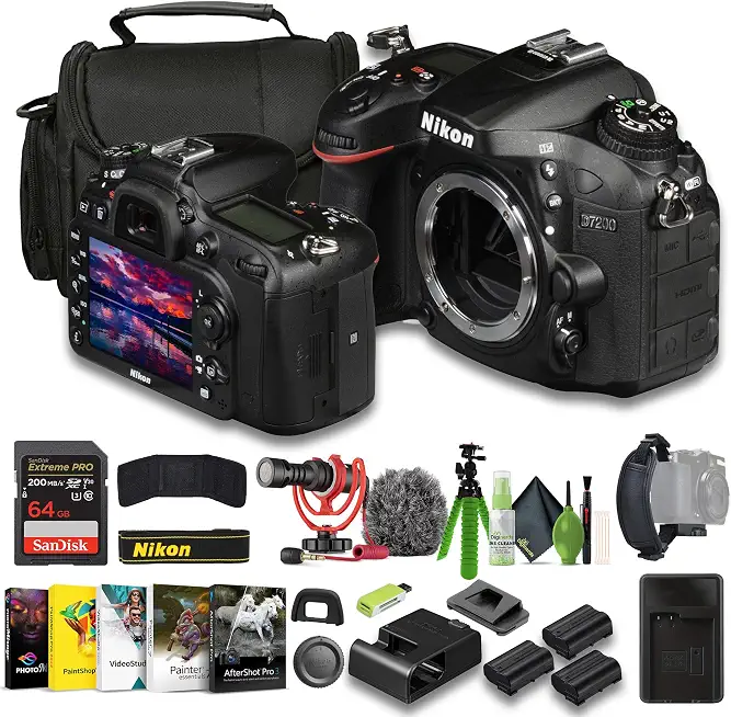 Nikon D7200 24.2MP DX-Format Digital SLR Camera | Built-in Wi-Fi, Full HD 1080p Video, 51-Point - B0G2728KRJ