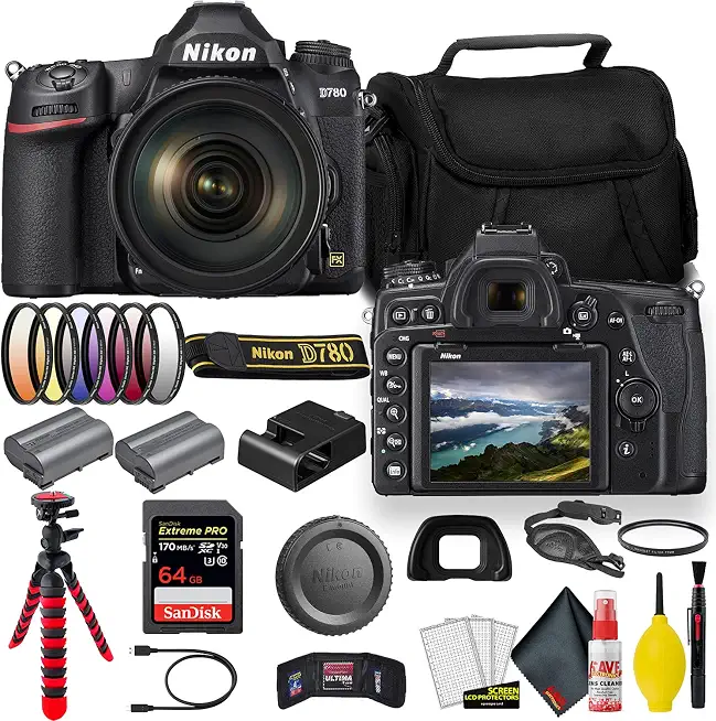 Nikon D780 24.5 MP Full Frame DSLR Camera with 24-120mm Lens (1619) Bundle - B084Q7RMXX