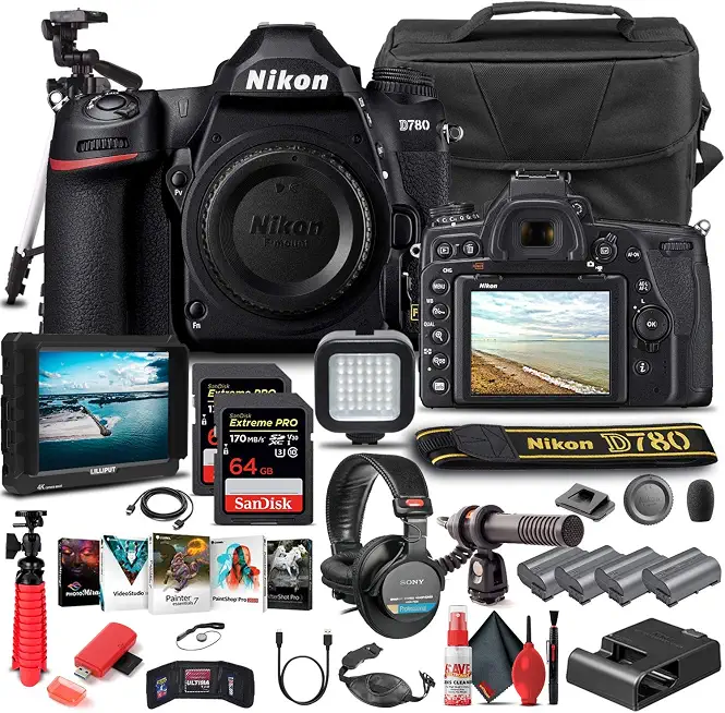 Nikon D780 DSLR Camera Body Only (1618) & Microphone Bundle - B08XVZTR5P