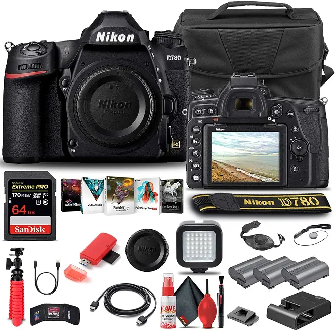 Nikon D780 DSLR Camera Body Only (1618) & Tripod Bundle - B08XW32431