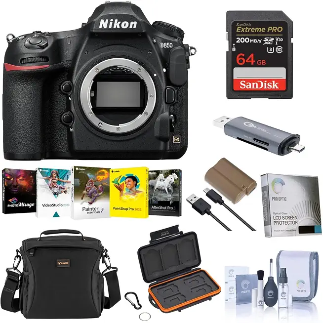 Nikon D850 DSLR Camera With Free PC Accessory Bundle - B07LBJXLP3