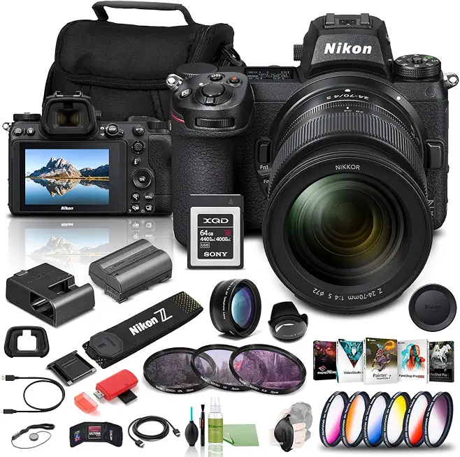 Nikon Z 6II Mirrorless Digital Camera 24.5MP with 24-70mm f/4 Lens (1663) + 64GB XQD - B0BZSZNL8B
