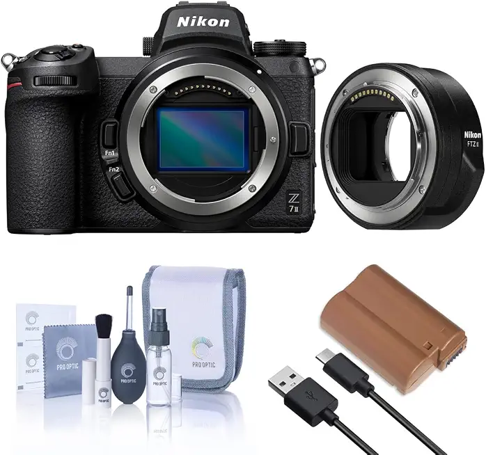 Nikon Z 7II Mirrorless Camera FTZ II Mount Adapter, with Included Value - B0BMX1LQBQ