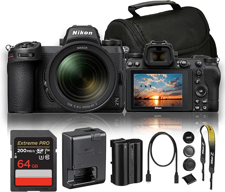 Nikon Z7 II Mirrorless Camera with 24-70mm f/4 Lens Bundle - B0H422X597