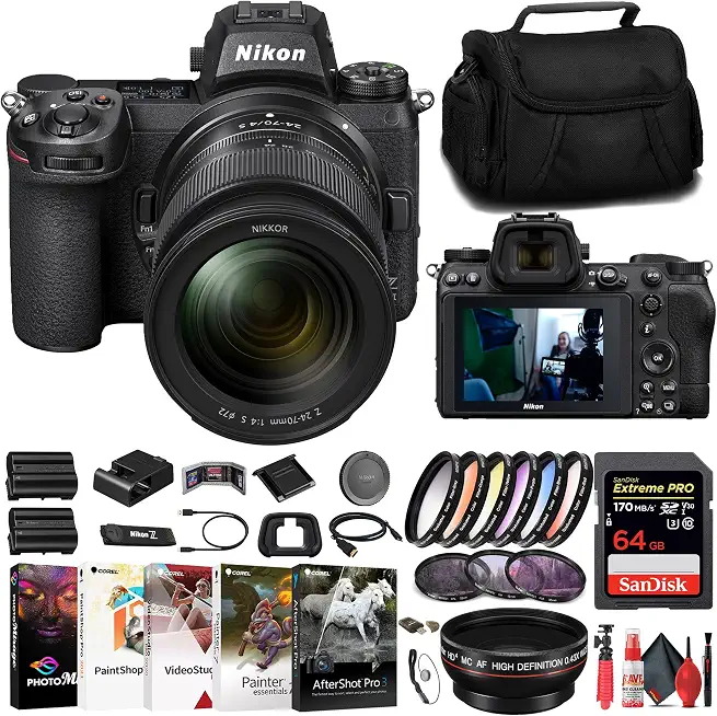 Nikon Z7 II Mirrorless Camera with 24-70mm Lens (1656) & Filter Kit Bundle - B0BFBRR6BP