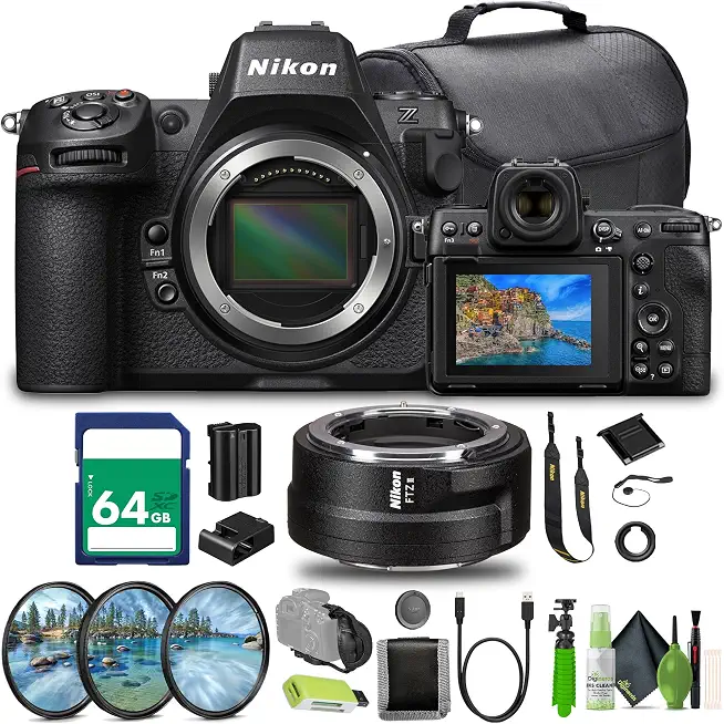 Nikon Z8 Professional Full Frame Mirrorless 8K Video & Stills Hybrid FX Camera + 64GB - B0G2717MSX