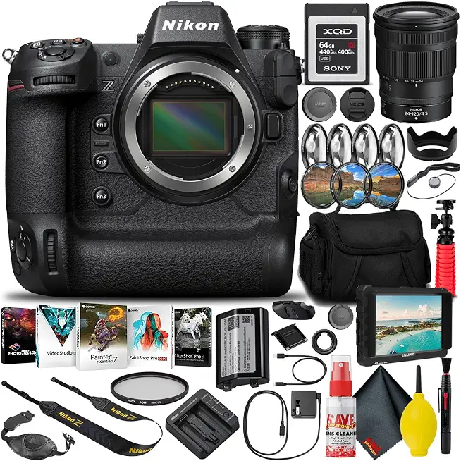 Nikon Z9 FX-Format Mirrorless Camera Body (1669) + 24-120mm f/4 S Lens + 64GB XQD - B09SR8N9Q2
