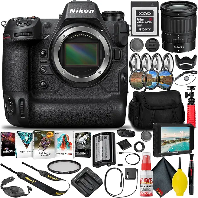Nikon Z9 FX-Format Mirrorless Camera Body (1669) + 24-70mm f/4 S Lens + 64GB XQD - B09SRHLCYK