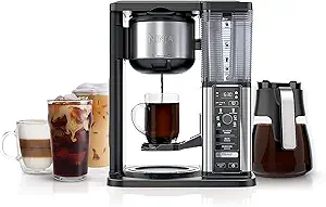 Ninja Coffee Maker, 10-Cup Carafe, Fold-Away Frother, Black, CM401 - B07PFLM2LK