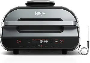 Ninja FG551 Foodi Smart XL 6-in-1 Indoor Grill and Air Fryer, 4 Qt Capacity, Black/Silver - B089TQ82WT