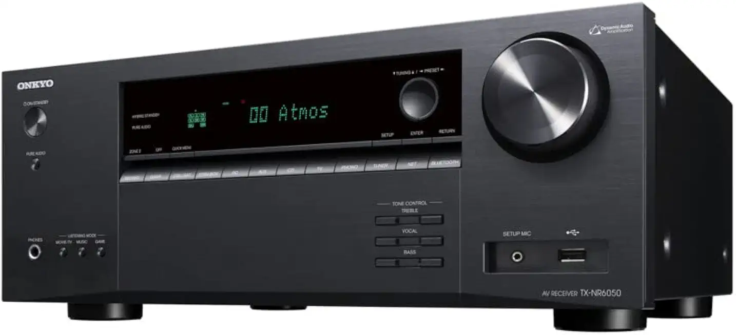 Onkyo TX-NR6050 7.2-Channel Network Home Theater Smart AV Receiver 8K/60, 4K/120Hz - B09MGBLMMD