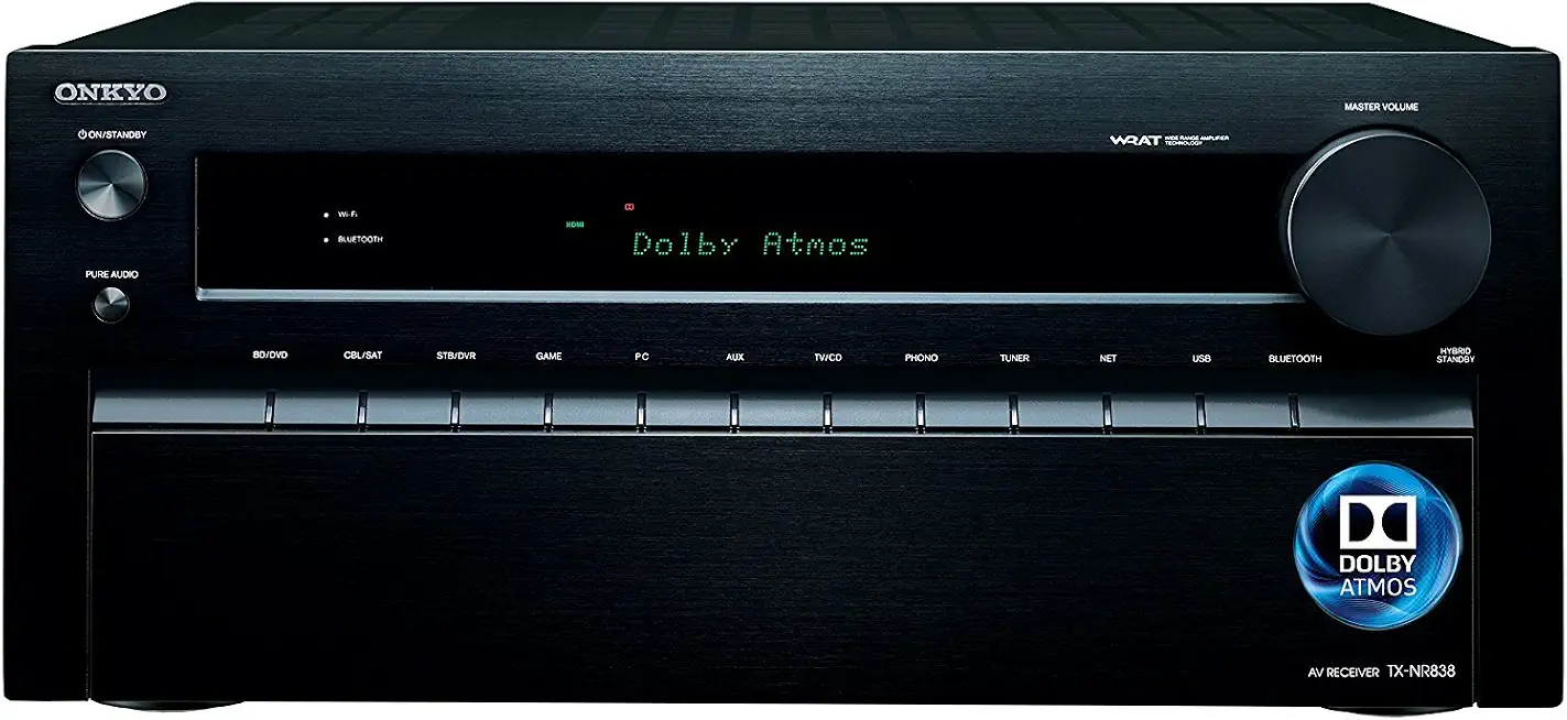 Onkyo TX-NR838 7.2-Ch Network A/V Receiver w/ HDMI 2.0 - B00JPITXBK