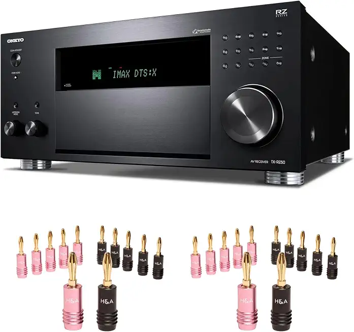 Onkyo TX-RZ50 9.2-Channel 8K/4K Network AV Receiver, 250W Per Channel at 6 Ohms + H&A - B0DGRL9MP3