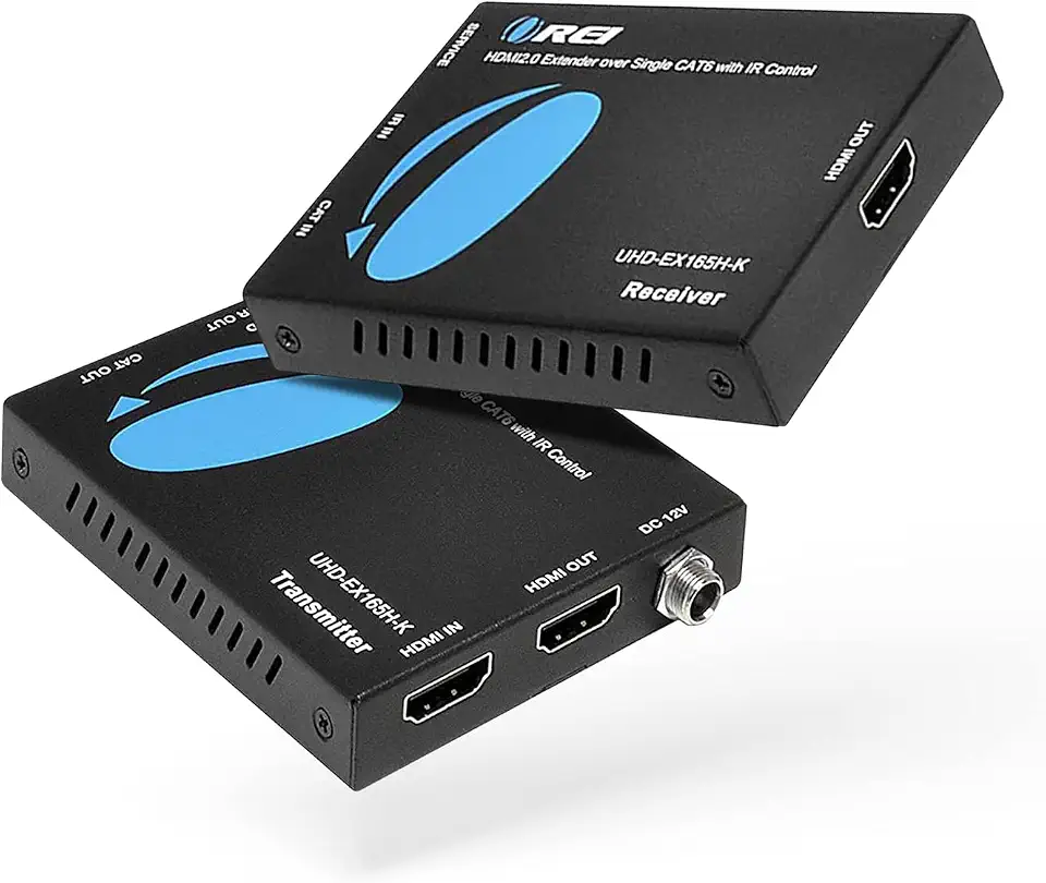OREI 4K@60Hz HDMI Over Cat6 Balun 165ft One-Way IR Loop Out EDID HDR 18Gbps (Pack - B0H936RX2T
