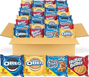 OREO Original, OREO Golden, CHIPS AHOY! & Nutter Butter Cookie Snacks Variety Pack, 56 Snack - B0872ZMXBG