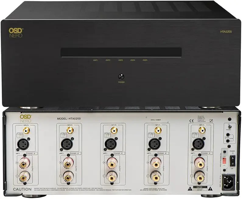 OSD Audio Nero HTA5200 Multi Channel (5X) 210W/Ch Home Theater Amplifier - B0CYJVNGKP