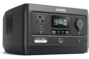 OUPES Exodus 350 Portable Power Station, 288Wh 350W LiFePO4 Solar Generator | Pure Sine Wave - B0H8SMM39F