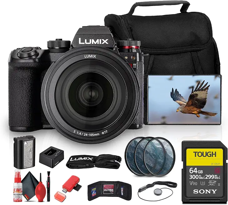 Panasonic LUMIX S1R II Mirrorless Camera with 24-105mm Lens Bundle - B0FH5M3BPM