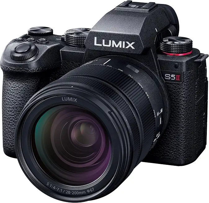 Panasonic LUMIX S5II Mirrorless Camera with LUMIX S Series 28-200mm F4-7.1 Macro O.I.S. Lens (International - B0CWKZMVQG