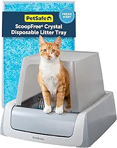 PetSafe ScoopFree Crystal Pro Legacy Self-Cleaning Litter Box, Front-Entry - B07X3XFB6K