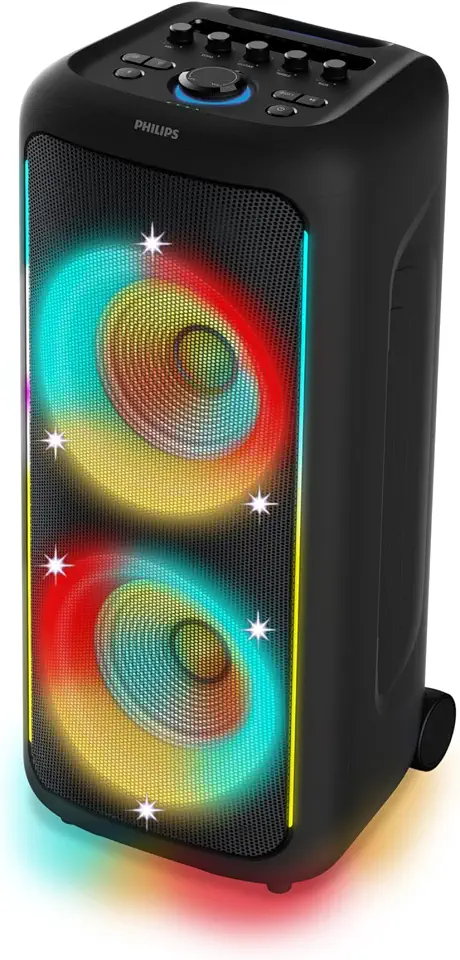 Philips TAX5000 Bluetooth Party Speaker with Dual 8" Woofers - 14HR Playtime, 200W Max Power, - B0FRW2MQ2D