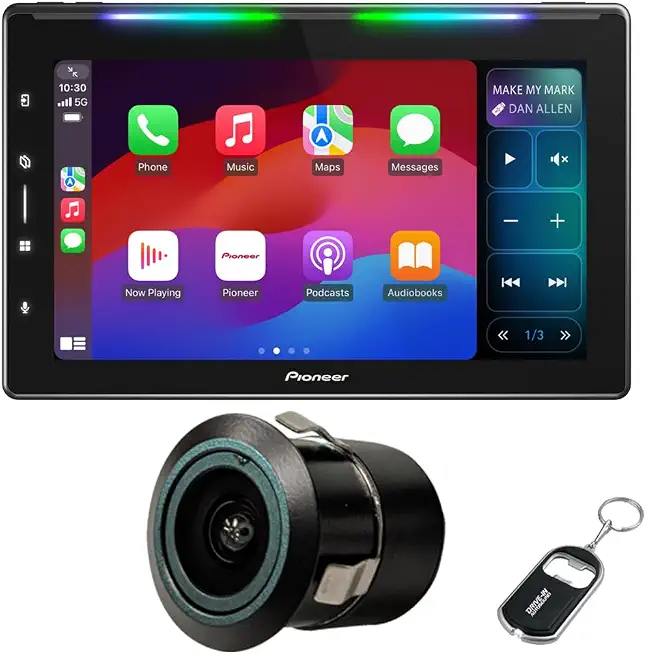 Pioneer DMH-WT6000NEX 10.1" Single DIN Digital Multimedia Receiver with Back-Up Bullet Camera - B0DHWGC5DG