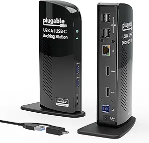 Plugable USB 3.0 Universal Laptop Docking Station, Dual HDMI Monitor - B00ECDM78E