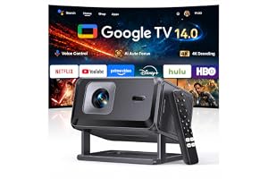 Portable Smart Projector [Bundled with Google TV Stick 14.0 & 4K Support & Dolby] with - B0HBQX47FV