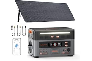 PowerMax 3600 PE Portable Power Station with 500W Solar Panel, 3600W (Peak 7200W) Output, 2016Wh - B0H6JVVB6F