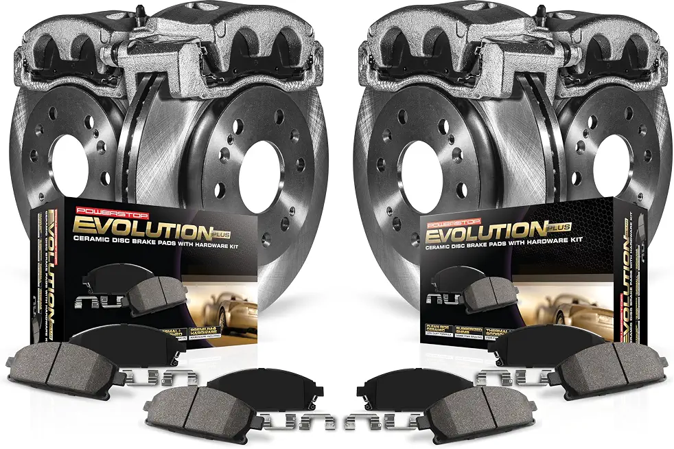 PowerStop Front and Rear Brake & Caliper Kit for Ford F-250 Super Duty 2012-22 | - B0CR1V9RG8