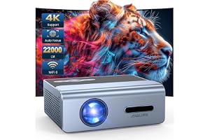 Projector with WiFi and Bluetooth, 4K Outdoor Movie Projector for Home | Electric Focus, Auto - B0H6WR3XKF