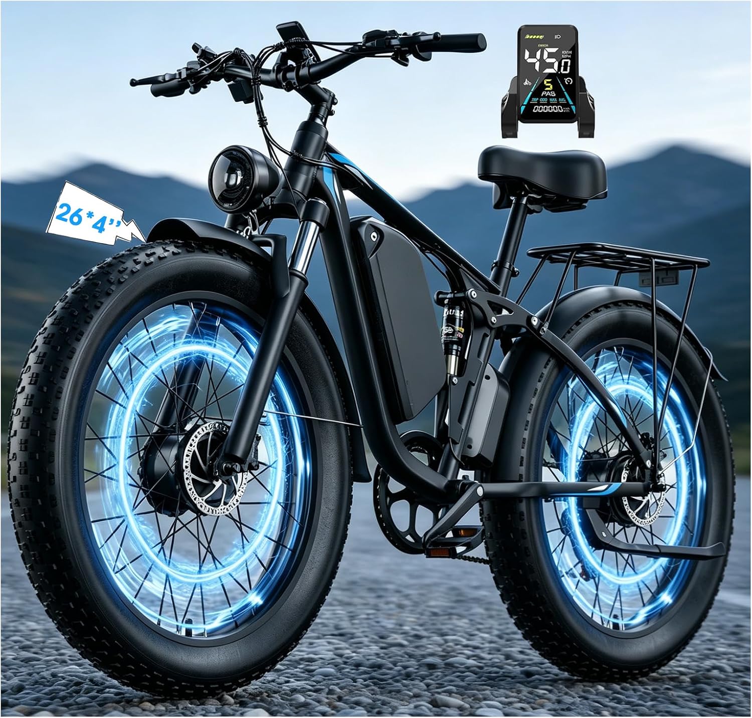 Qianchice 9000W Peak Dual Motor Electric Bike for Adults-Women-Men-Teenagers, 52V36AH - B0GV4DGZX5