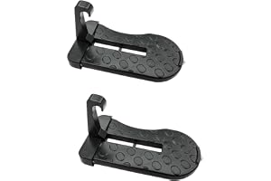 QKWL 2PCS Car Door Step for Roof Rack Access (Black) | Foldable, Glass Breaker Safety - B0GX92HVGQ
