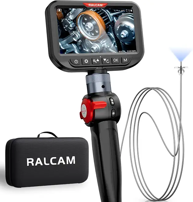 Ralcam Articulating Borescope for Mechanic Automotive HVAC Wall Inspection - B0FLNJ8CNL