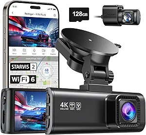 REDTIGER F7NP 4K Dash Cam Front Rear, STARVIS 2 Sensor, Free Card Included - B098WVKF19