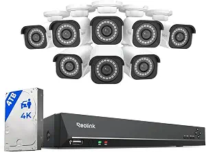 REOLINK 16CH 4K Security Bullet Camera System with 4TB HDD RLK16-800B8 - B082KGF6FX