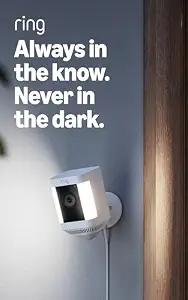 Ring Spotlight Cam Plus, Plug-In (newest model), Home or business security with HD video, Two-Way - B09J1TB7TB