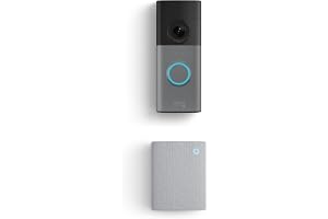 Ring Wired Doorbell (newest model), Speckled Gray with Chime (newest model), White - B0GFY1WZ32