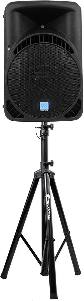 Rockville RPG15BT V2 15-Inch Powered PA Speaker with RVES05 Tripod Stand - B012S59LRW