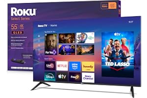 Roku 55-Inch Select Series Smart TV 2026-4K QLED TV - Roku TV | Flat Screen - B0FXZ21F3X