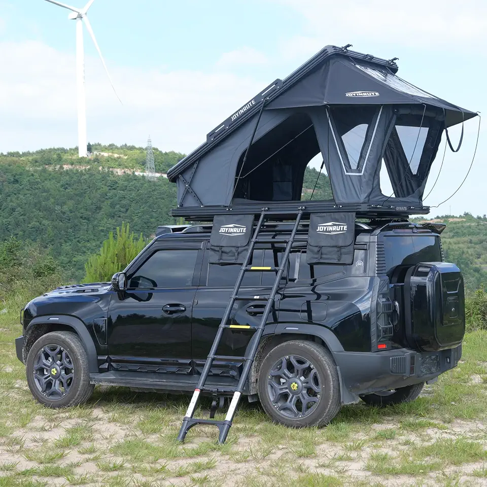 Rooftop Tent Hard Shell with Winter Insulation,Aluminum Pop Up Roof Tent - B0GGQVK3SS