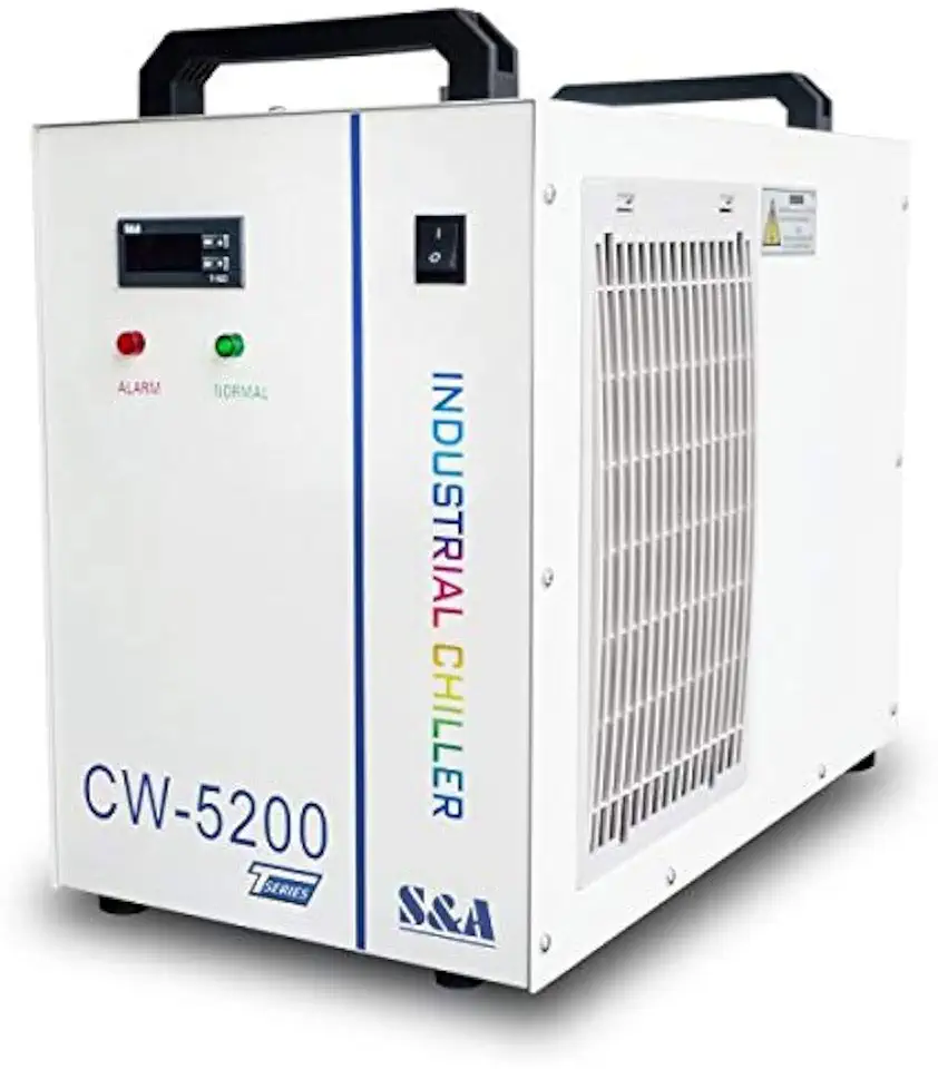 S&A CW-5200TH Industrial Water Chiller for CO2 Engraving Cutting Water Cooling, 0.68HP, AC 1P 220V, - B08NTKR9ZW