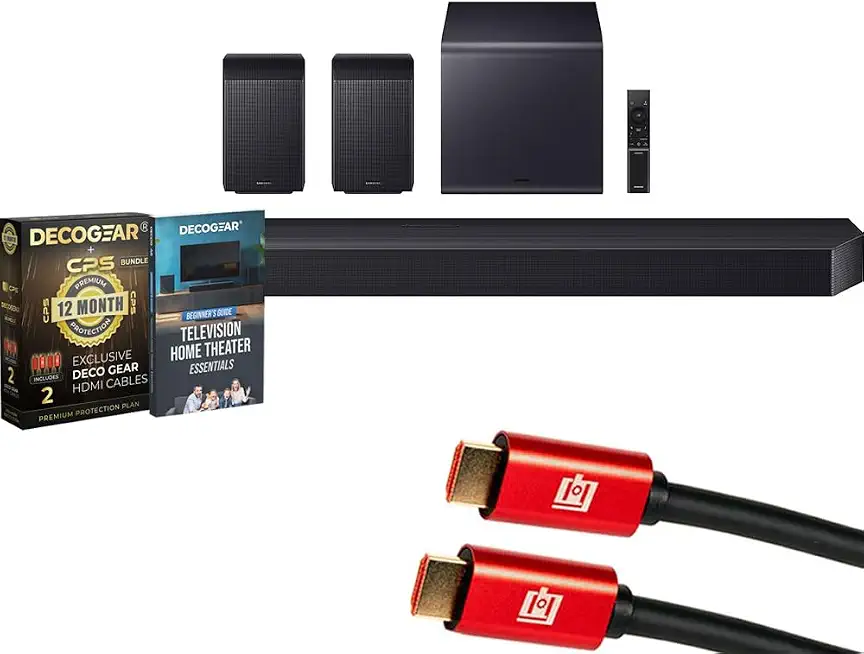 Samsung Q Series Soundbar HW-Q990F 11.1.4 ch Subwoofer + Rear Speaker (2025) Bundle with 1 - B0FDW3FXYY