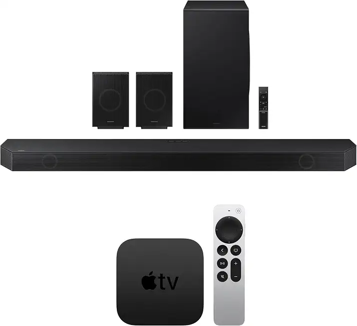 Samsung Q990D 11.1.4ch Soundbar, HW-Q990D/ZA Bundle with AppleTV 4K 64GB - B0D6STM1BX