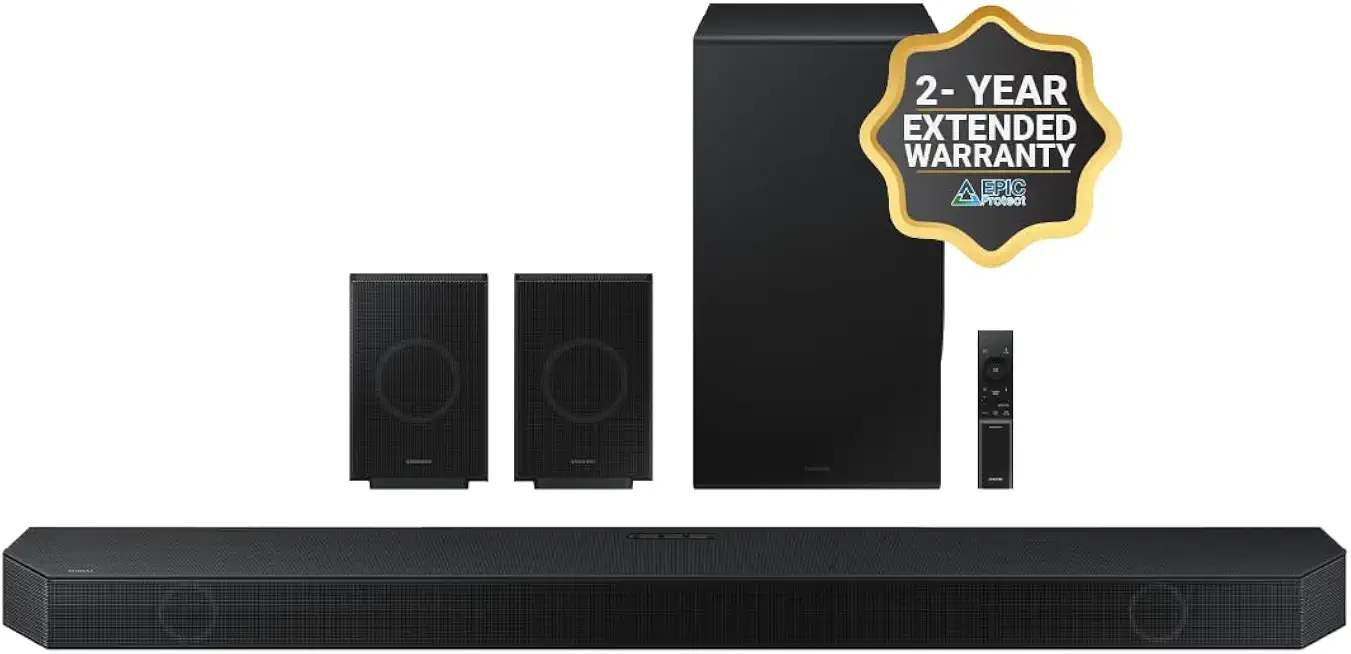 Samsung Q990D 11.1.4ch Soundbar w/Wireless Dolby Atmos Audio, Rear Speaker Included HW-Q990D/ZA (Model 2024) + - B0CZ4MZ1MB