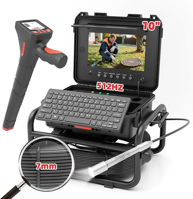 Sanyipace Inspection Camera with Locator,512Hz Transmitter,Distance Counter - B0GZKBQ17Y