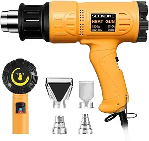 SEEKONE 1800W Heat Gun Variable Temp 122℉-1202℉ for Crafts, Shrink Wrap - B078S5QMFG