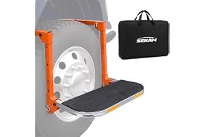 SEKAM Folding Tire Step for Trucks, SUVs & RVs, Adjustable Wheel Step | Fits 10.2"-14.5" - B0H3P5XCJR