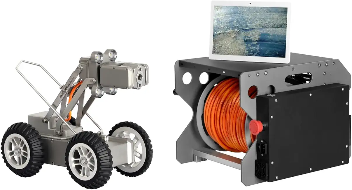 Sewer Camera Robot,2MP HD JQKJCAM Crawl Drain Pipe Inspection Robot Camera w/Dual Lens,All-Metal Anti-Oxidation Body,10'' - B0FRZ5LY88