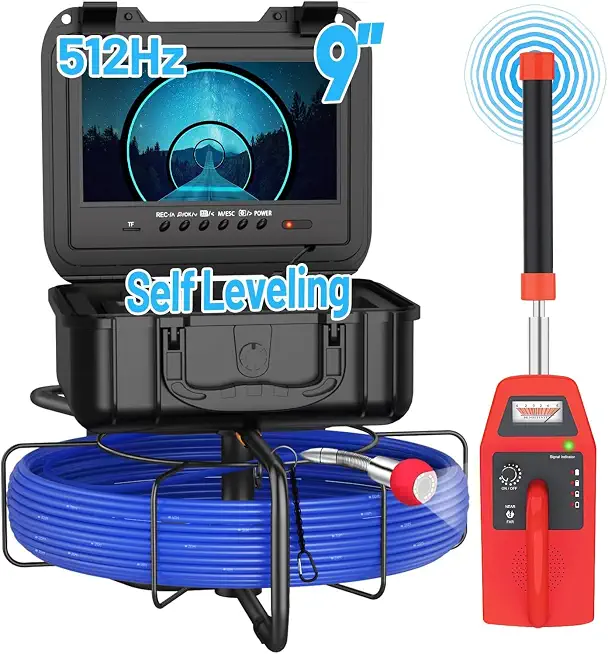Sewer Camera with Locator, Anysun Self Leveling Sewer Inspection Camera 250ft with Meter Marker and - B0DD6KFQKW